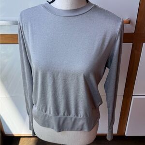 Vuori Light Heather Gray Long Sleeve Crew